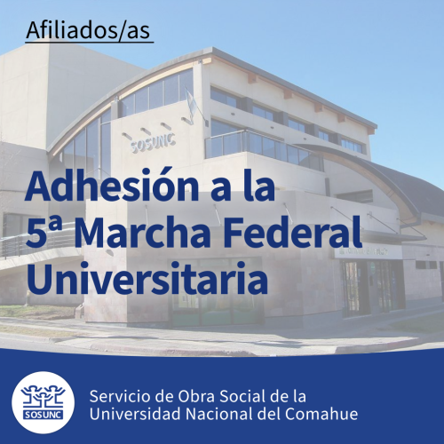 Adhesión a la 5ª Marcha Federal Universitaria